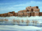 Pueblo in snow